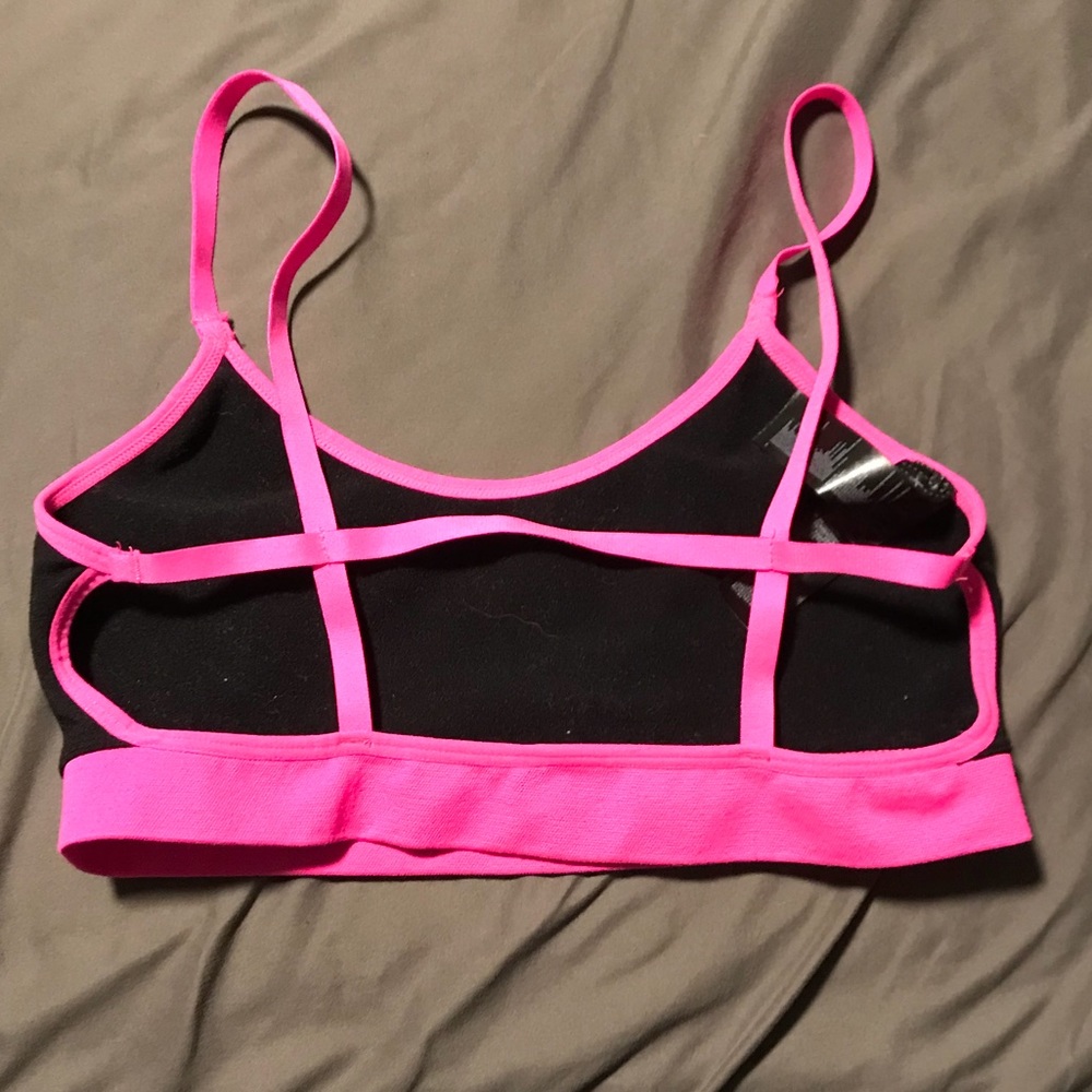 Pink & Black Caged Sports Bra - Picture 1 of 2